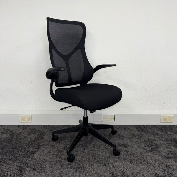 New High Back Mesh Task Chair with Folding Arms