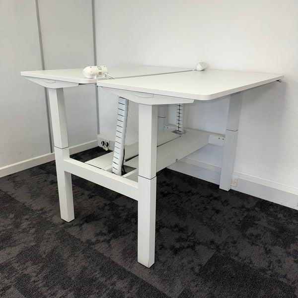 Used Herman Miller Ratio Double Electric Desk with Desktop Power