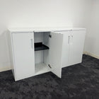 Used Steel Cupboard with Adjustable Shelf and Key
