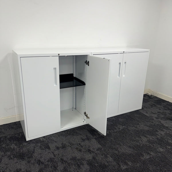 Used Steel Cupboard with Adjustable Shelf and Key