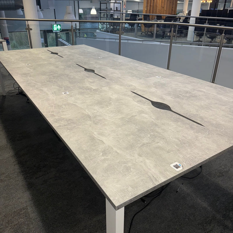 Used Sven Branded Concrete Top Bench Desks - Banks of 4,6,8