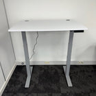 Used Dual Motor White Electric Height Adjustable Desk