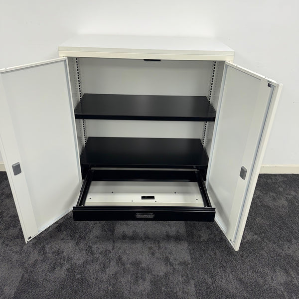 Used Senator Off White Steel Storage Cupboard