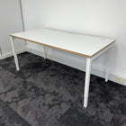 Used Narbutas Nova Single Bench Desk with Cable Tray and Desktop Power