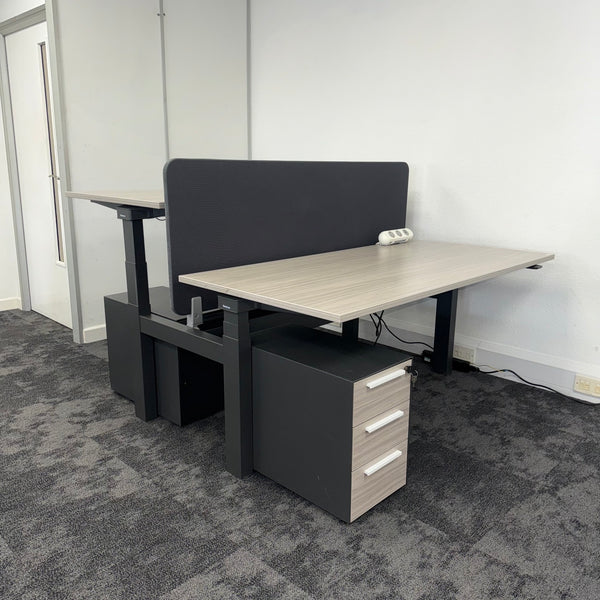 Used Steelcase Migration Electric Sit Stand Bench Bundle