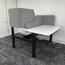 Used Ahrend Balance Double Electric Desk with Screens and Cable Management