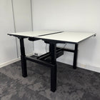 Used Fumac Double Electric Back to Back Height Adjustable Bench Desk