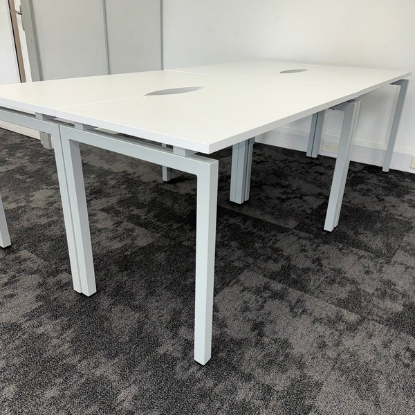 New Cancelled Order White Single Bench Desk 1200x600