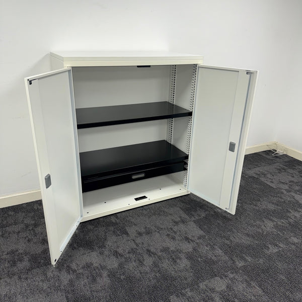 Used Senator Off White Steel Storage Cupboard