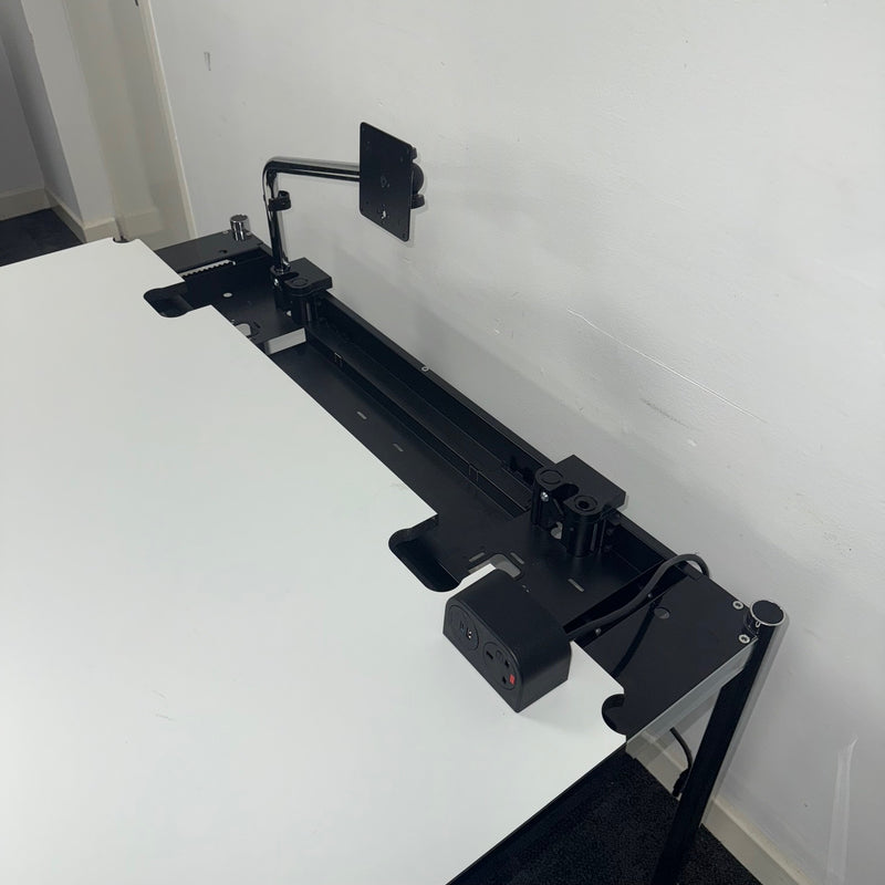 Used USM Haller Advance Plus Sliding Top Desk with Monitor Arm and Power 1500mm