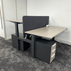 Used Steelcase Migration Electric Sit Stand Bench Bundle