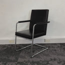Used William Hands Black Leather Boardroom Chairs