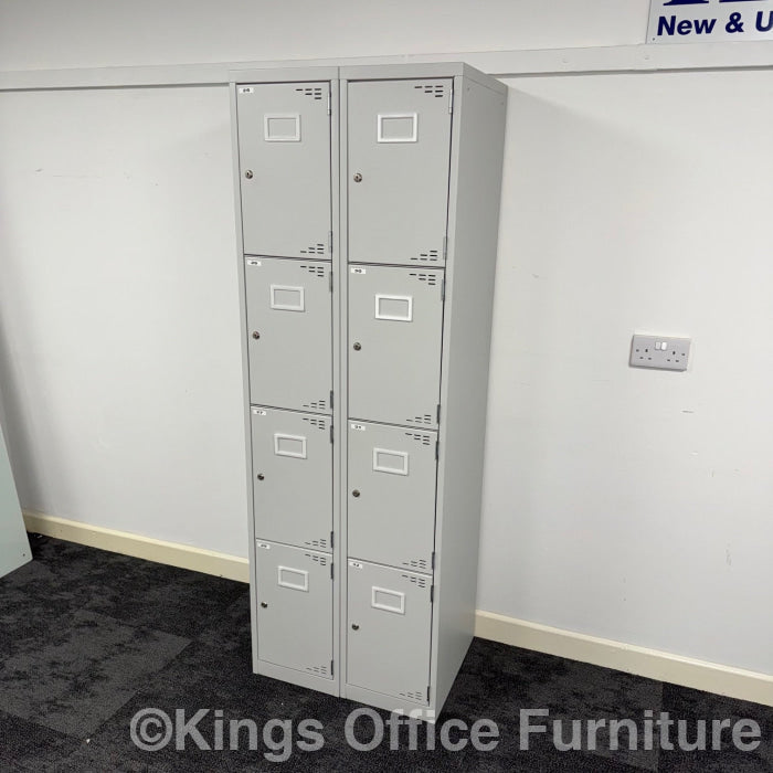 Used Bank Of 8 Steel Lockers