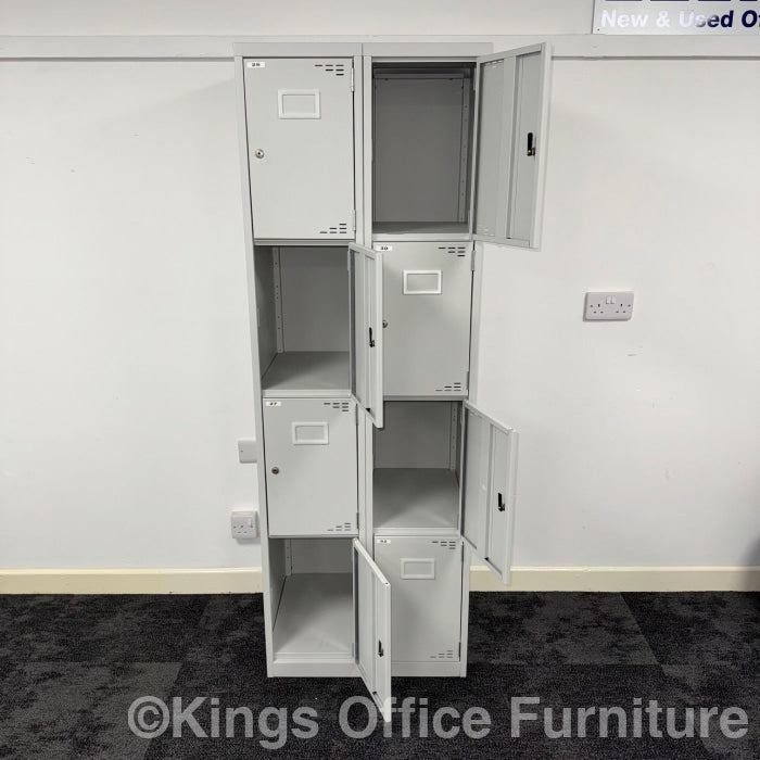 Used Bank Of 8 Steel Lockers