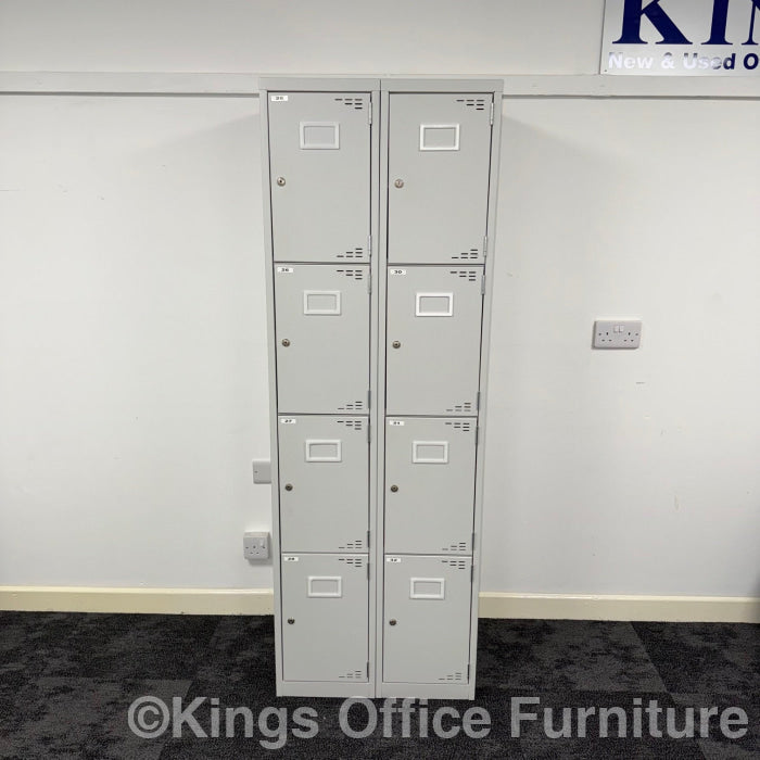 Used Bank Of 8 Steel Lockers