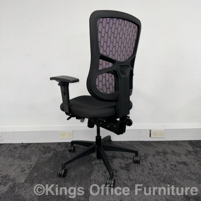 Used Black Mesh Multi Functional Task Chair