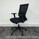 Used Black Mesh Task Chair With Adjustable Lumbar
