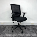 Used Black Mesh Task Chair With Adjustable Lumbar