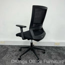 Used Black Mesh Task Chair With Adjustable Lumbar