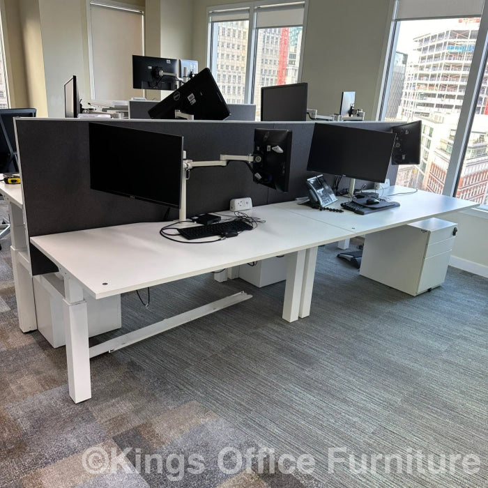Used Electric Bench Desks With Desktop Power