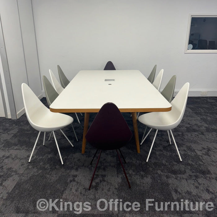 Used Fritz Hansen Drop Meeting Table Set With Power