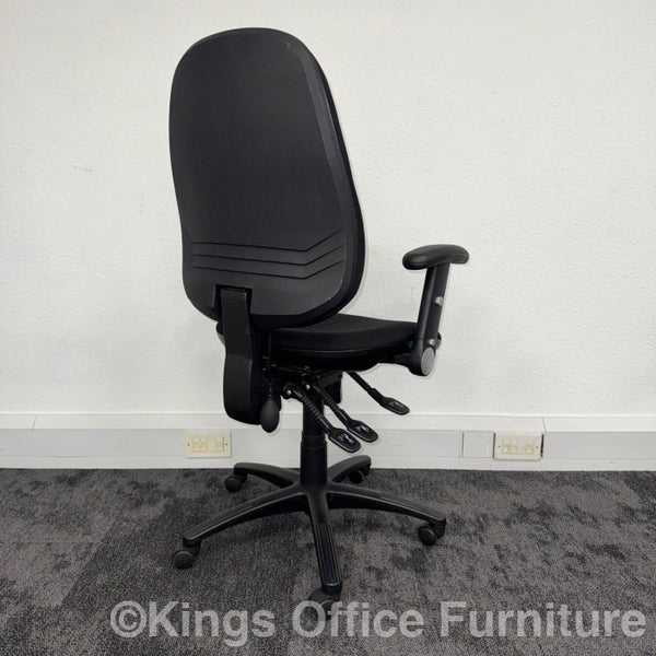 Used Fully Adjustable Task Chair With Lumbar Pump And Foldaway Arms