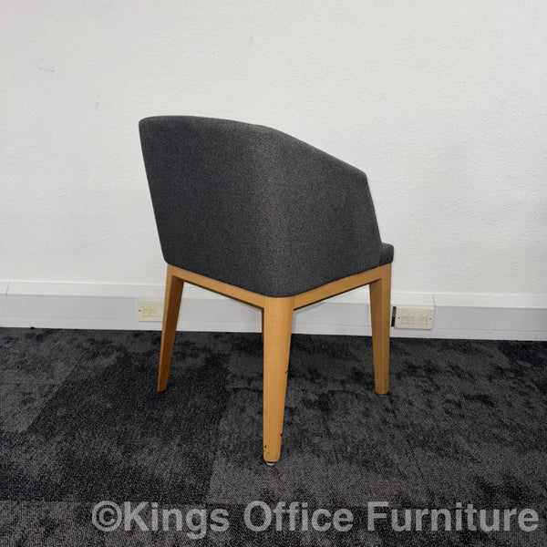 Used Grey Fabric Armchair