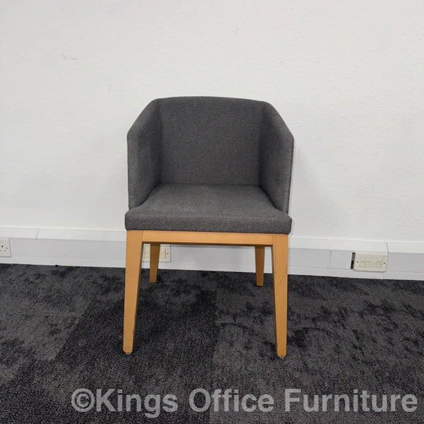 Used Grey Fabric Armchair
