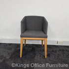 Used Grey Fabric Armchair