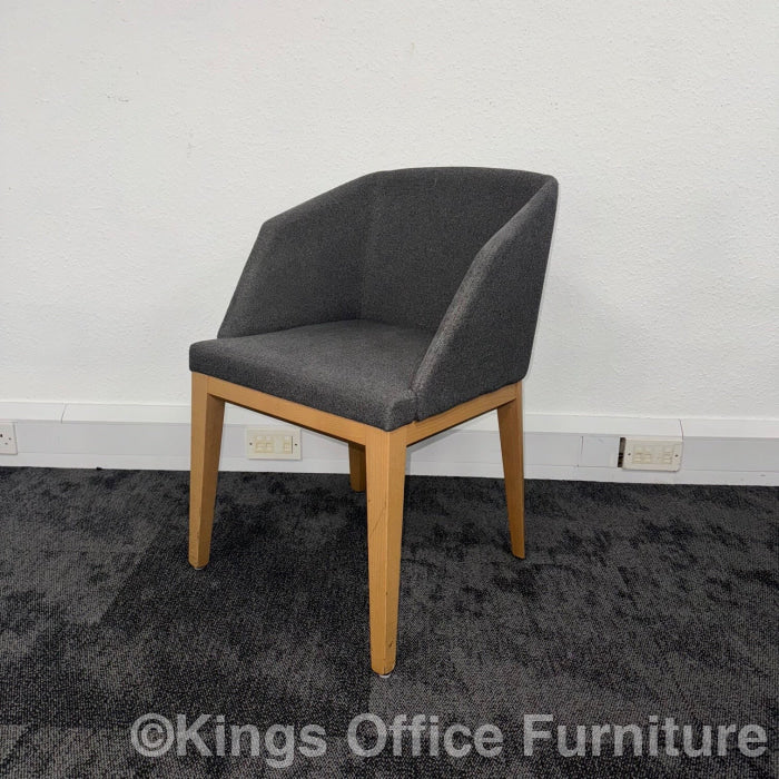 Used Grey Fabric Armchair