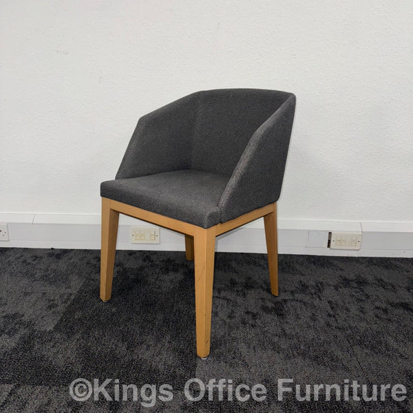 Used Grey Fabric Armchair