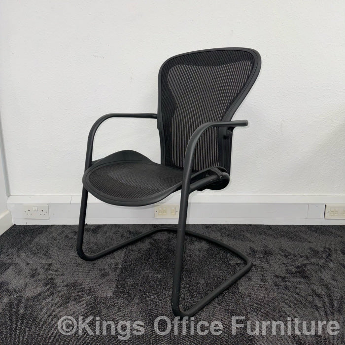 Used Herman Miller Aeron Graphite Meeting Chair