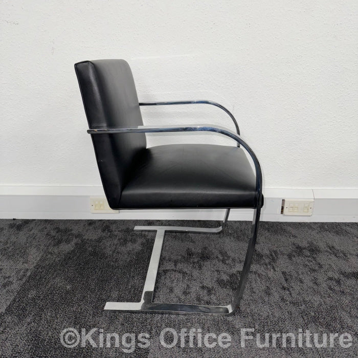 Used Knoll Brno Style Premium Leather Meeting Chair