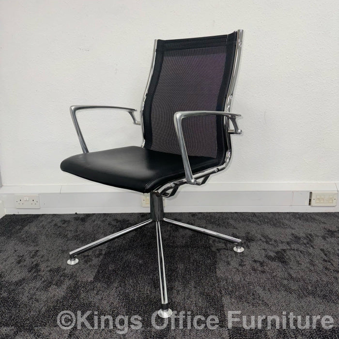 Used Mesh And Leather Executive Meeting Chair