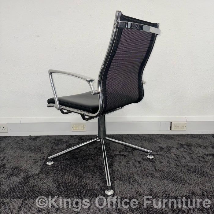 Used Mesh And Leather Executive Meeting Chair