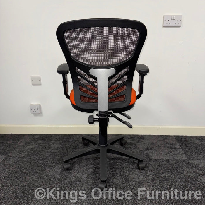 Used Mobili Fully Adjustable Mesh Chair - Orange