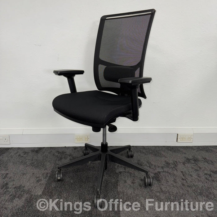 Used Narbutas Diva Mesh Task Chair With Lumbar - Reupholstered