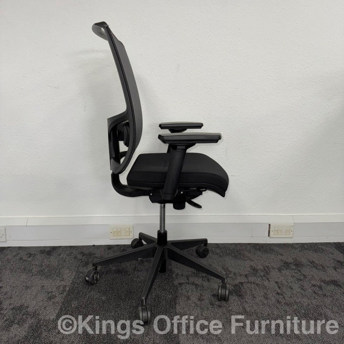 Used Narbutas Diva Mesh Task Chair With Lumbar - Reupholstered