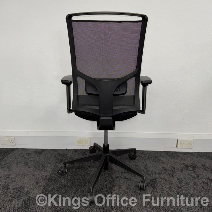 Used Narbutas Diva Mesh Task Chair With Lumbar - Reupholstered