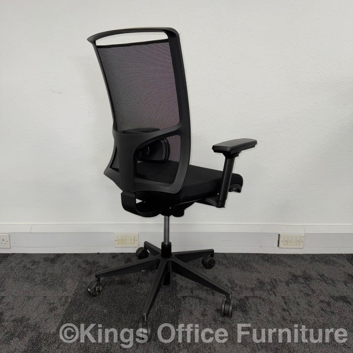 Used Narbutas Diva Mesh Task Chair With Lumbar - Reupholstered