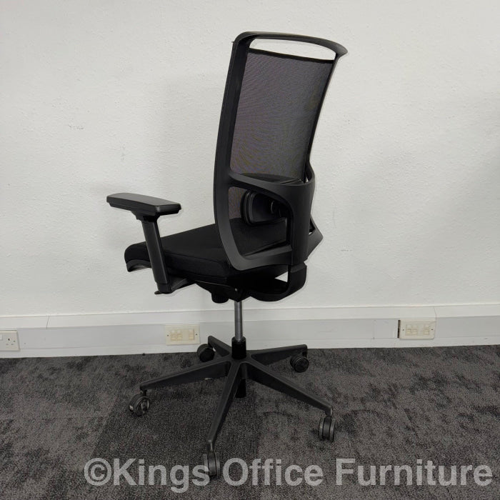 Used Narbutas Diva Mesh Task Chair With Lumbar - Reupholstered