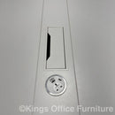 Used White Meeting Table Set With 8 Chairs