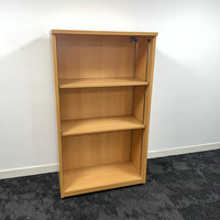 wood finish office bookcase in London office