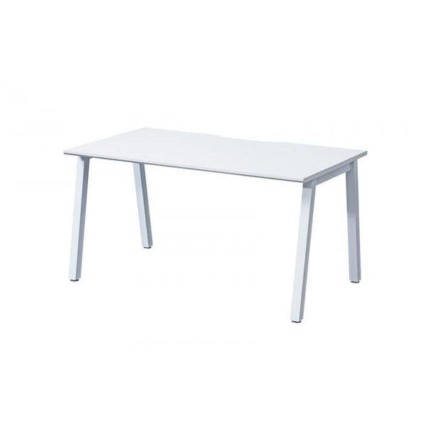 single white office desk