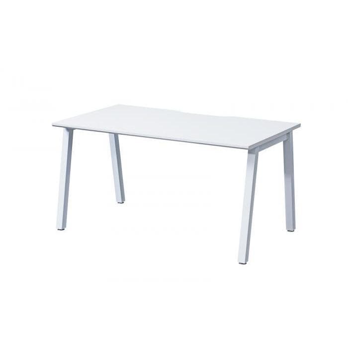 single white office desk