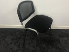 Black Mesh Stacking Chair