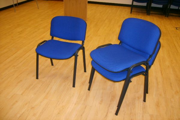 Function Chair Stackable Blue Blue Stacking Meeting Chairs - Kings Office Furniture