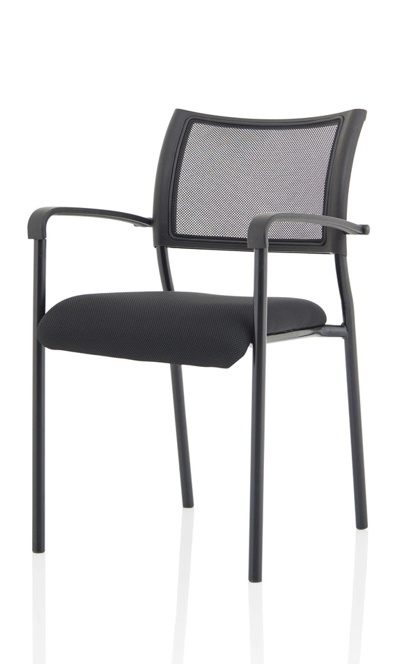 Brunswick Black Frame Meeting Chair with arms