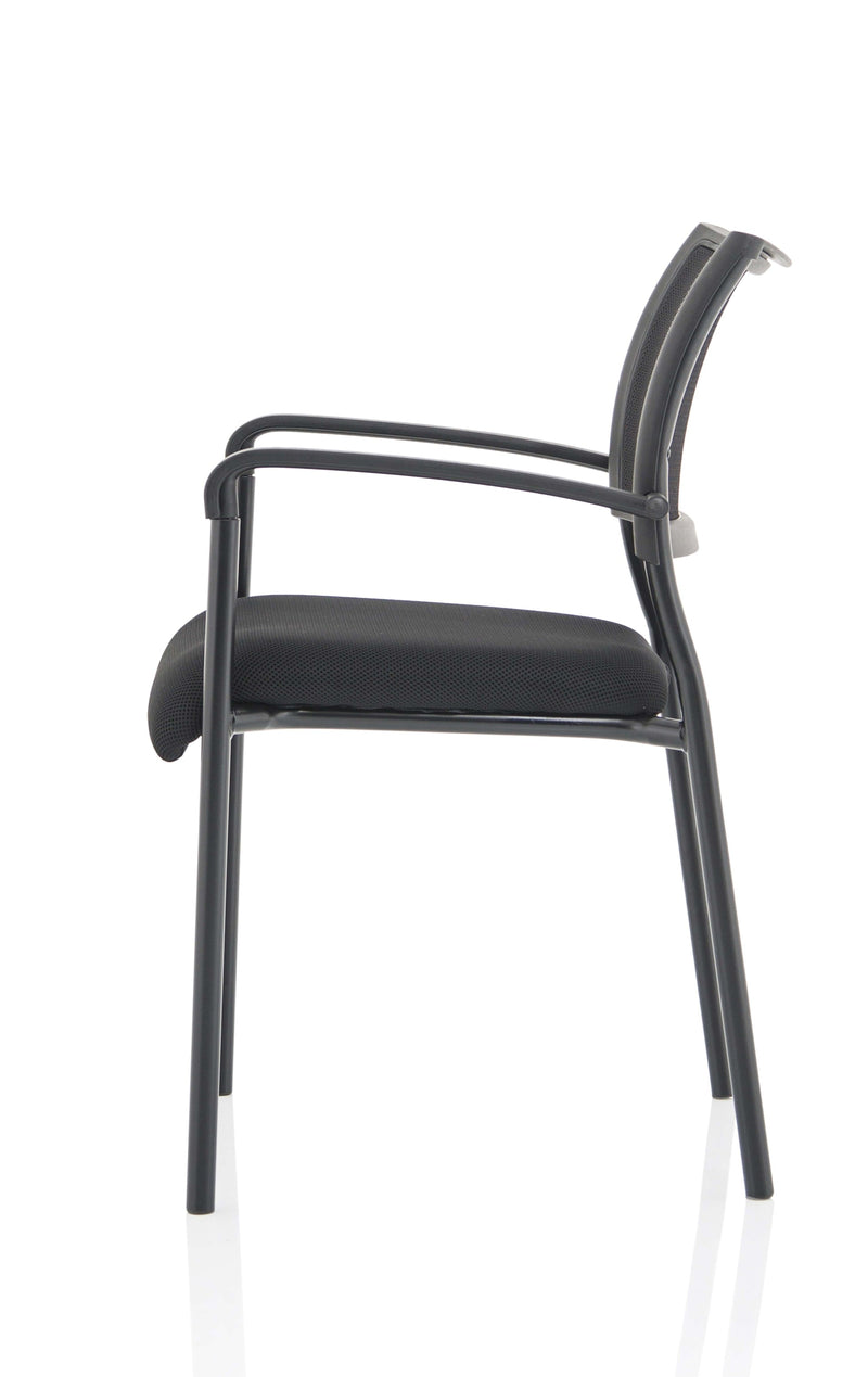 Brunswick Black Frame Meeting Chair with arms