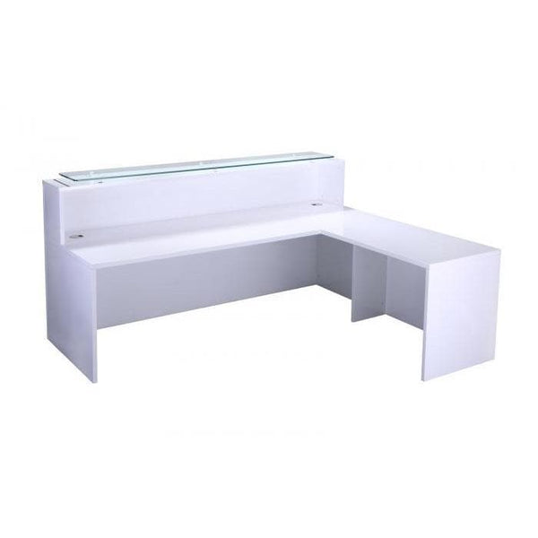 white reception counter